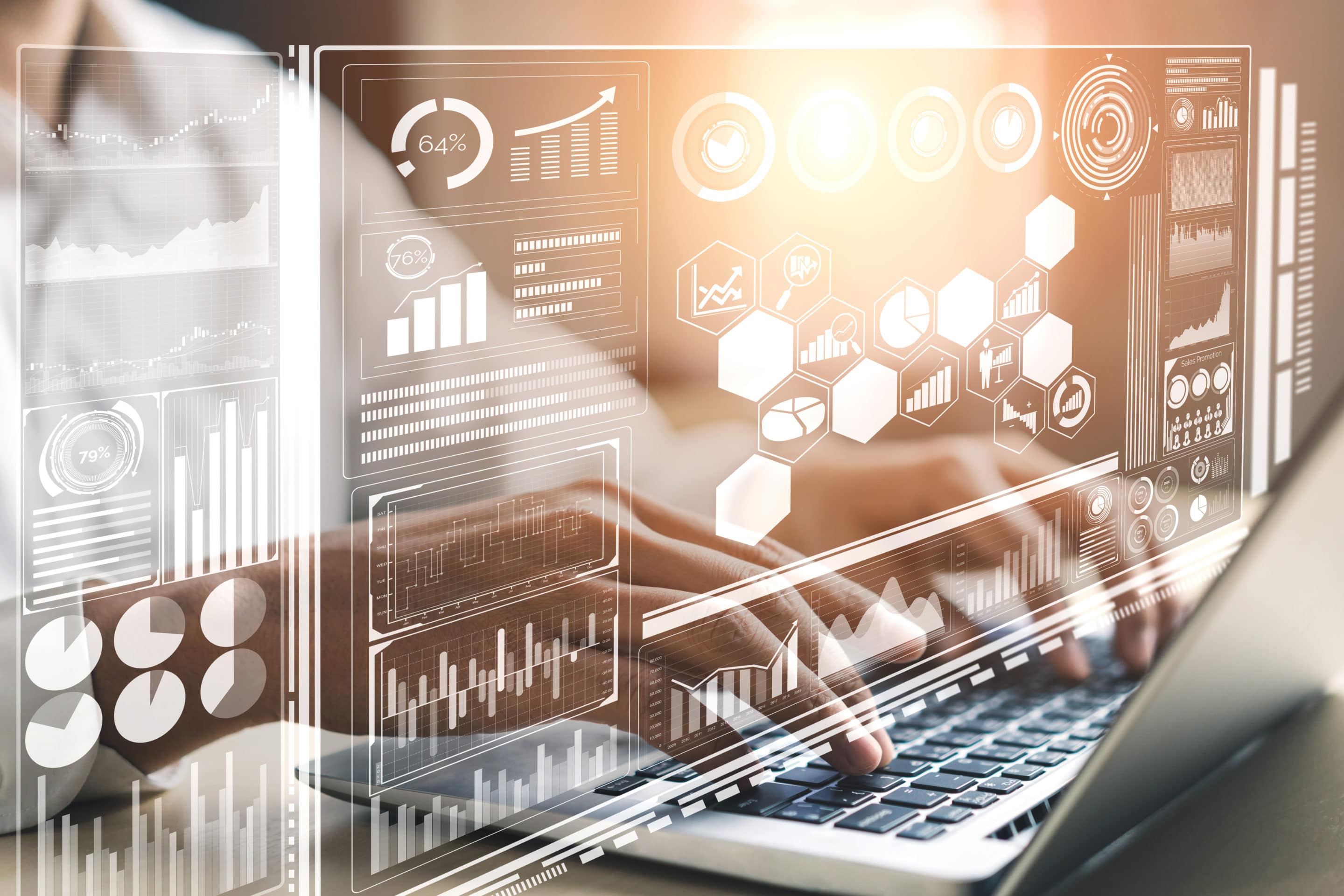 Data visualization on laptop